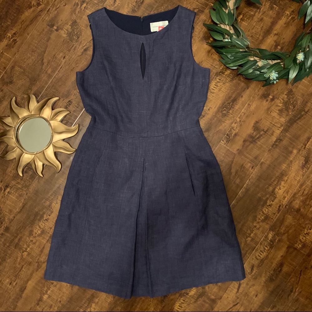 Donna Morgan denim colored midi dress